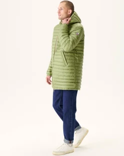 Doudoune Longue Reversible A Capuche Beige/Kaki Clair Amsterdam*JOTT Hot