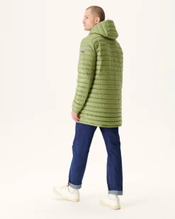Doudoune Longue Reversible A Capuche Beige/Kaki Clair Amsterdam*JOTT Hot