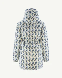 Doudoune Longue Reversible Imprime Monogram Ecru/Ecru Roma*JOTT Hot
