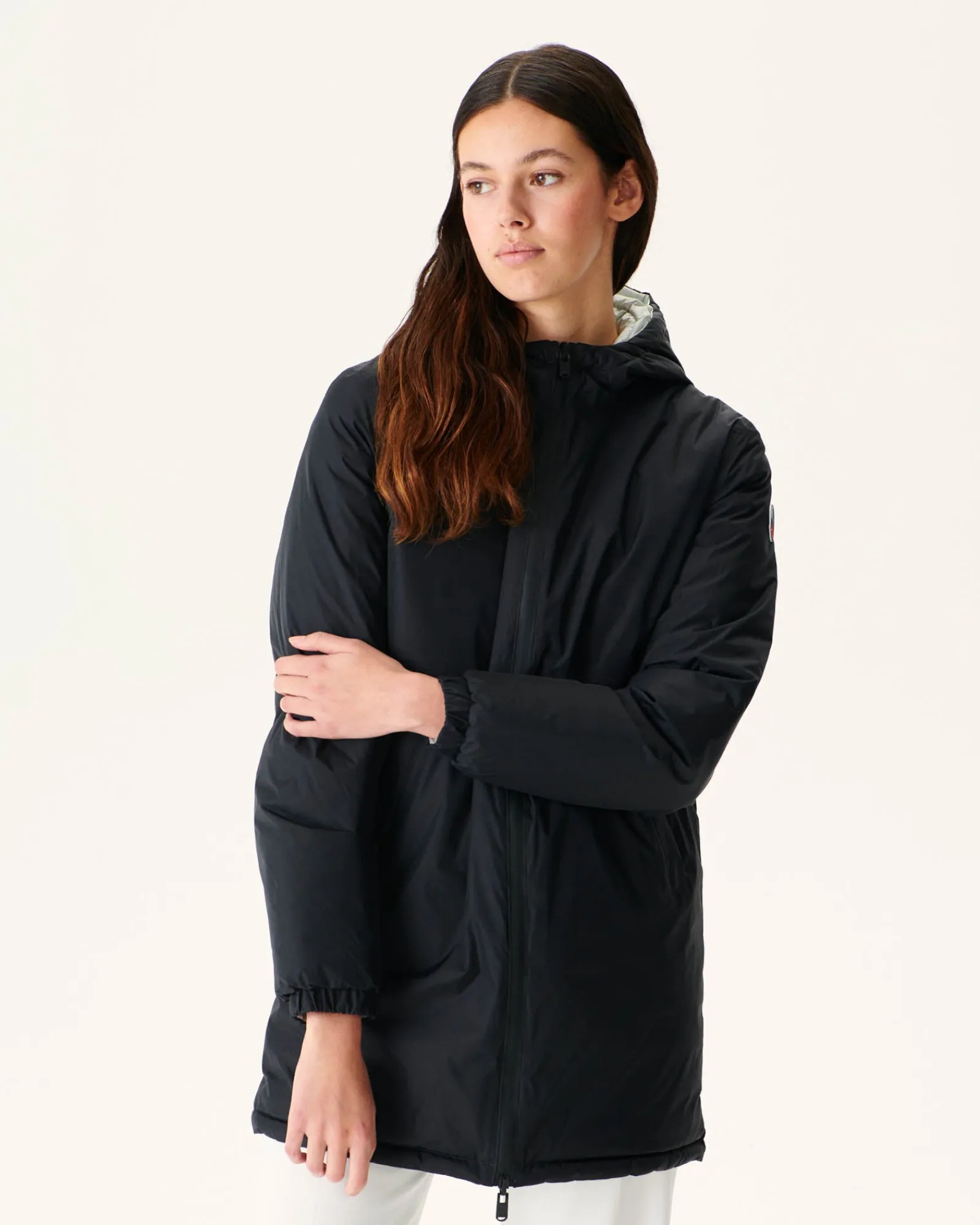 Doudoune Longue Reversible Noir/Gris Clair Roma*JOTT Discount