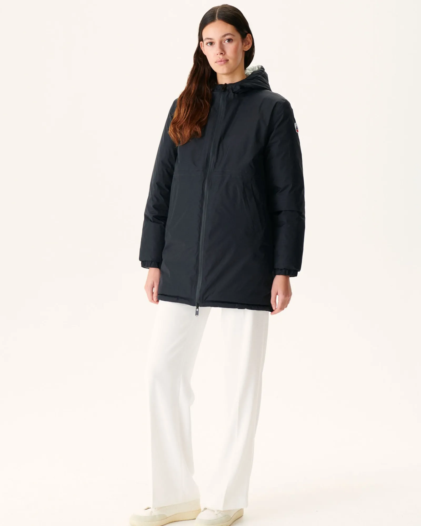 Doudoune Longue Reversible Noir/Gris Clair Roma*JOTT Discount