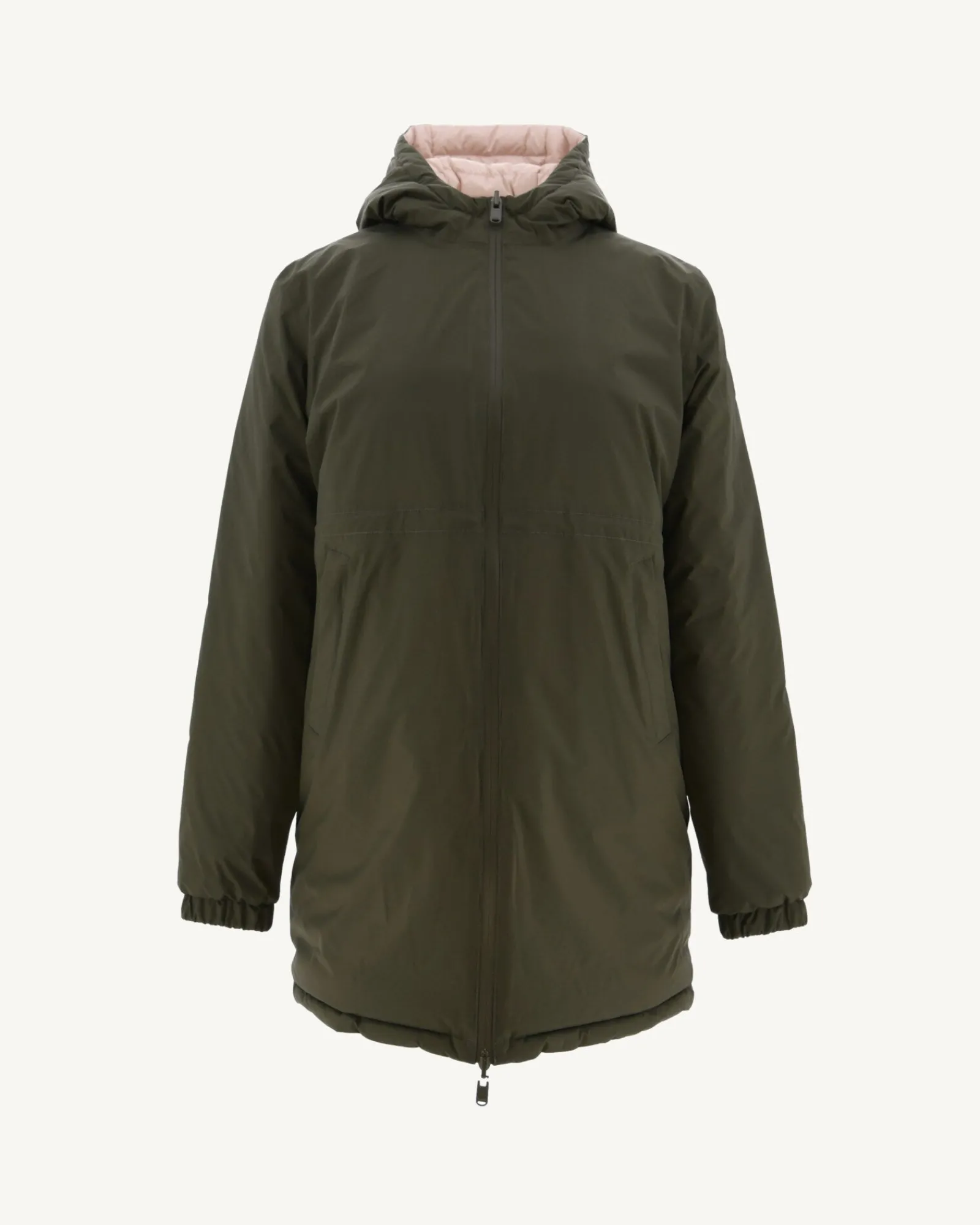 Doudoune Longue Reversible Army/Rose Clair Roma*JOTT Flash Sale