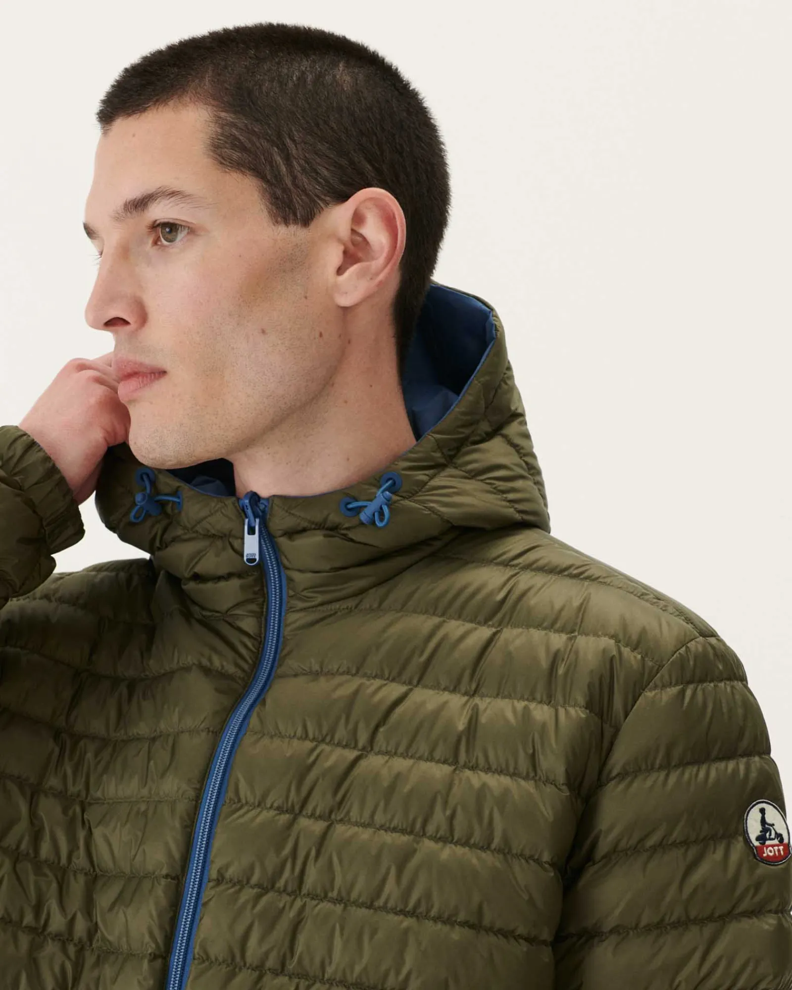 Doudoune Reversible A Capuche Bleu Jeans/Army Bergen*JOTT Discount