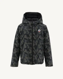 Doudoune Reversible A Capuche Enfant Print Militaire/Noir Zurich*JOTT Best Sale