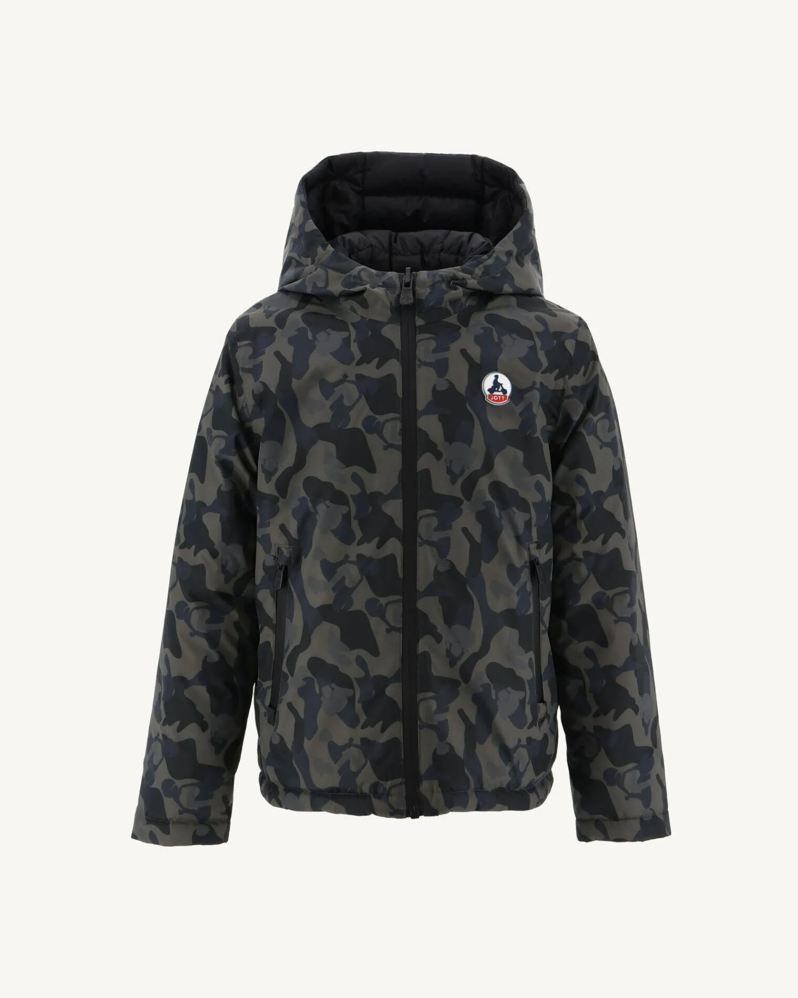 Doudoune Reversible A Capuche Enfant Print Militaire/Noir Zurich*JOTT Best Sale