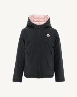 Doudoune Reversible A Capuche Enfant Noir/Rose Pale Zurich*JOTT Discount