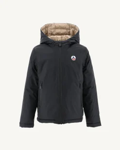 Doudoune Reversible A Capuche Enfant Noir/Beige Zurich*JOTT Fashion