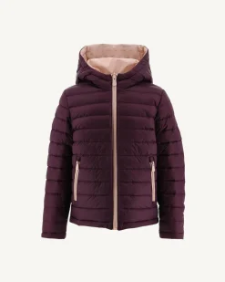 Doudoune Reversible A Capuche Enfant Rose Pale/Aubergine Zurich*JOTT Shop