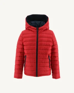 Doudoune Reversible A Capuche Enfant Marine/Rouge Zurich*JOTT New