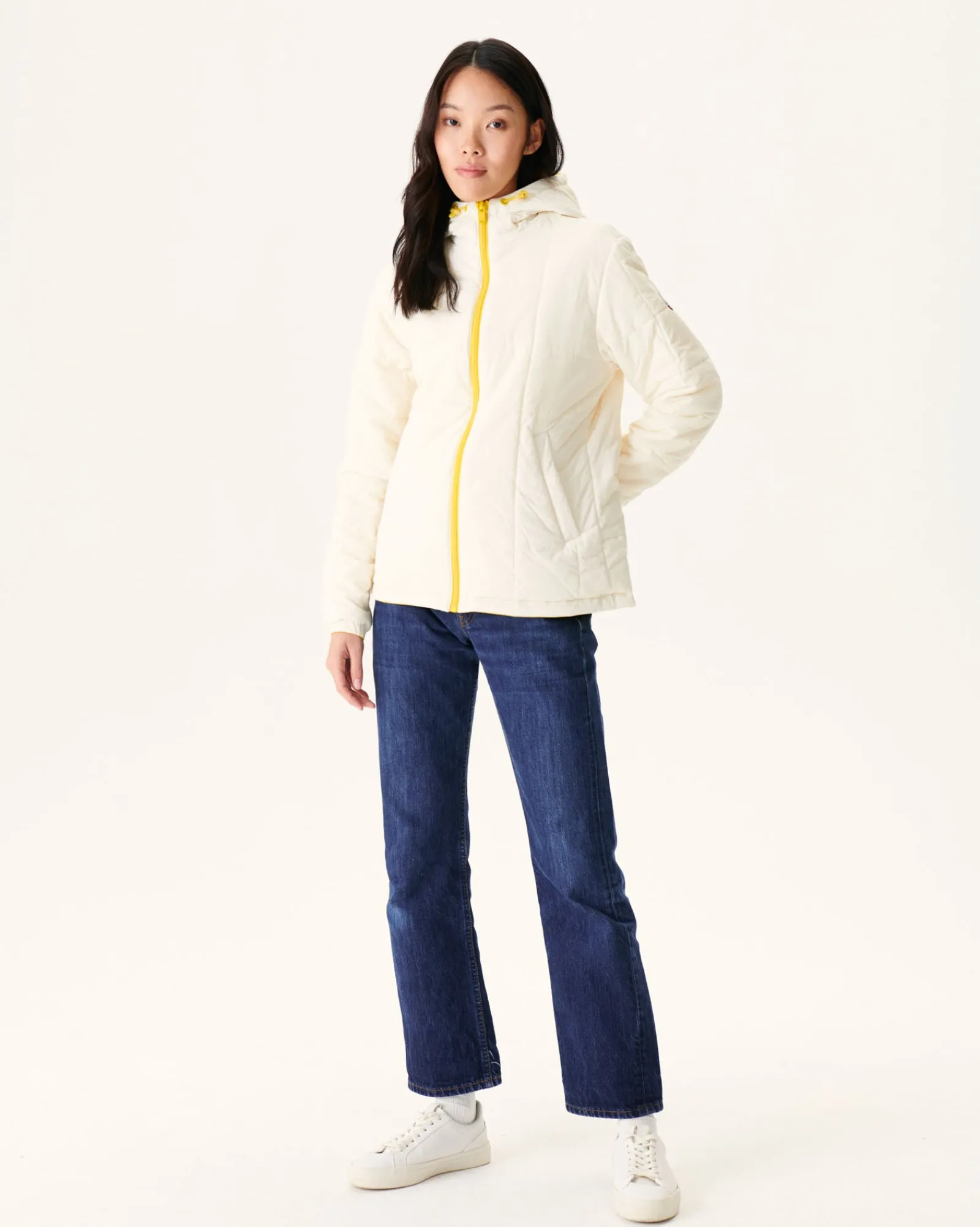 Doudoune Reversible A Capuche Ultralight Citron/Ecru Kara*JOTT Discount