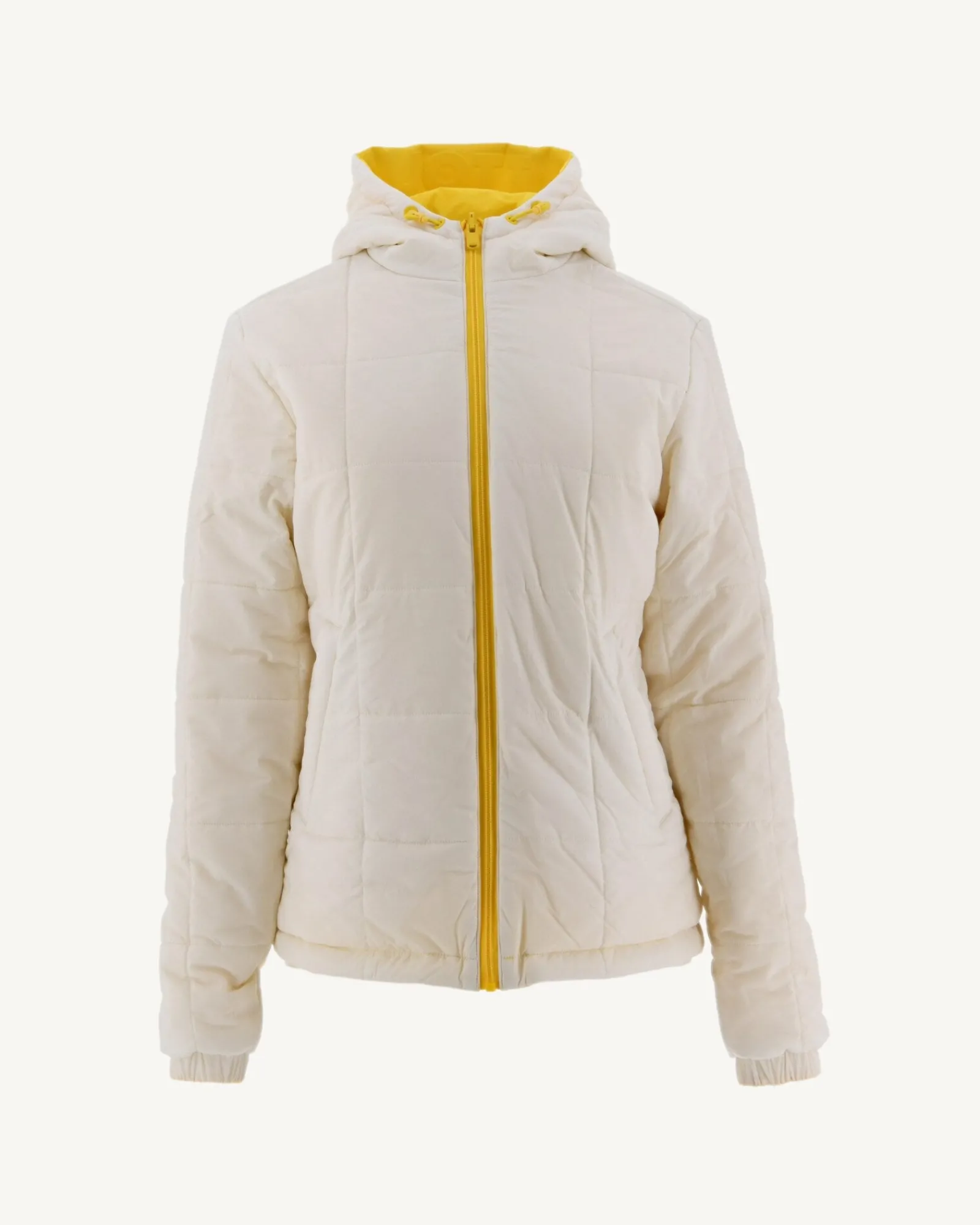 Doudoune Reversible A Capuche Ultralight Citron/Ecru Kara*JOTT Discount