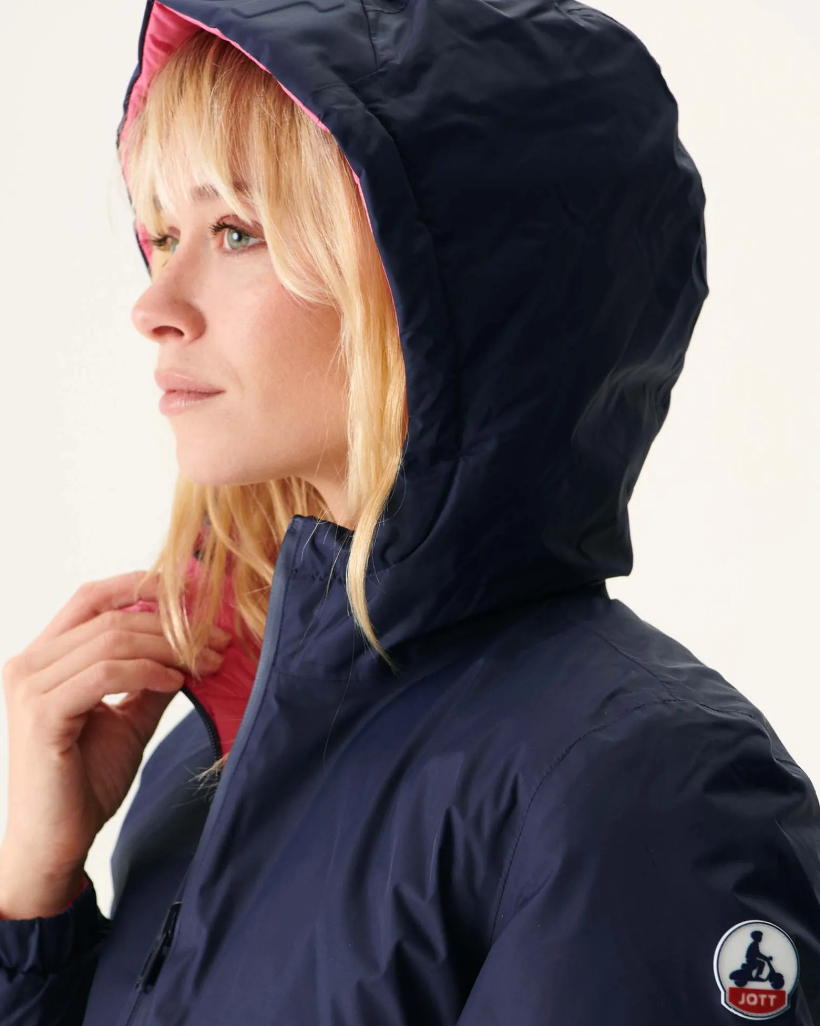 Doudoune Reversible A Capuche Marine/Rose Intense Vienne*JOTT Cheap