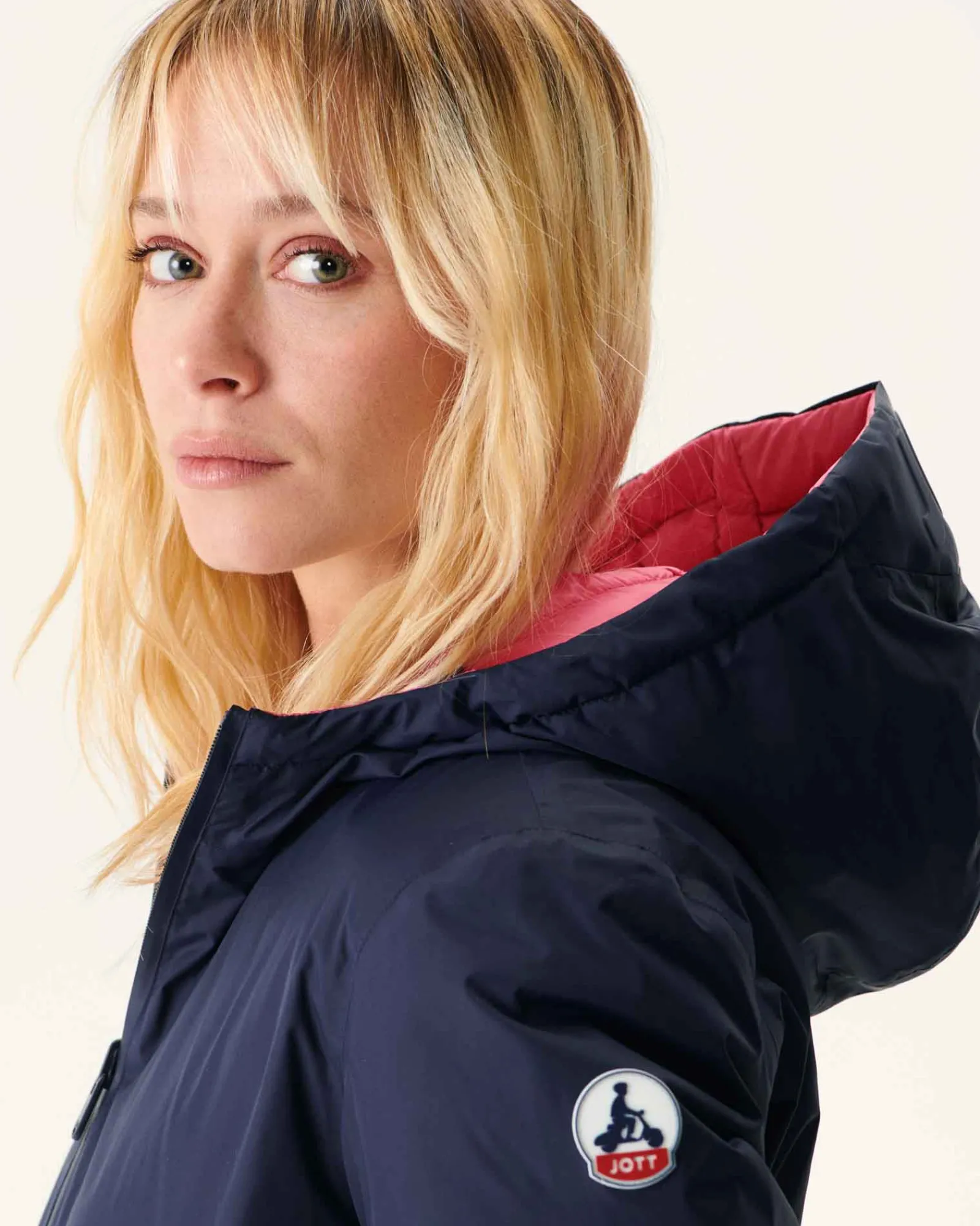 Doudoune Reversible A Capuche Marine/Rose Intense Vienne*JOTT Cheap