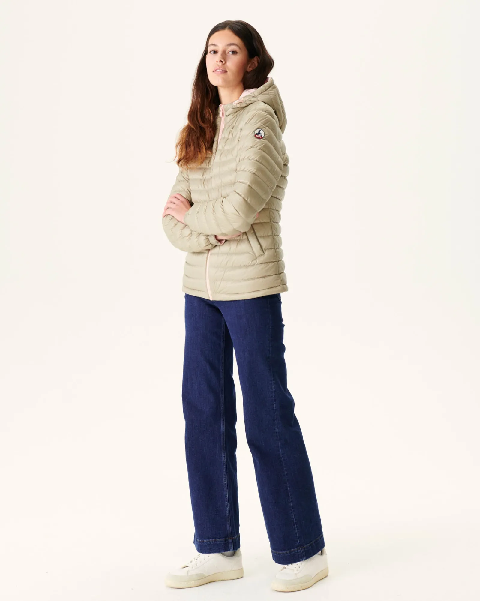 Doudoune Reversible A Capuche Rose Clair/Beige Vienne*JOTT Shop