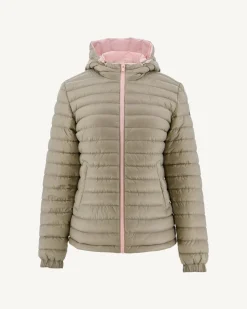 Doudoune Reversible A Capuche Rose Clair/Beige Vienne*JOTT Shop