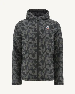 Doudoune Reversible A Capuche Print Militaire/Noir Bergen*JOTT New