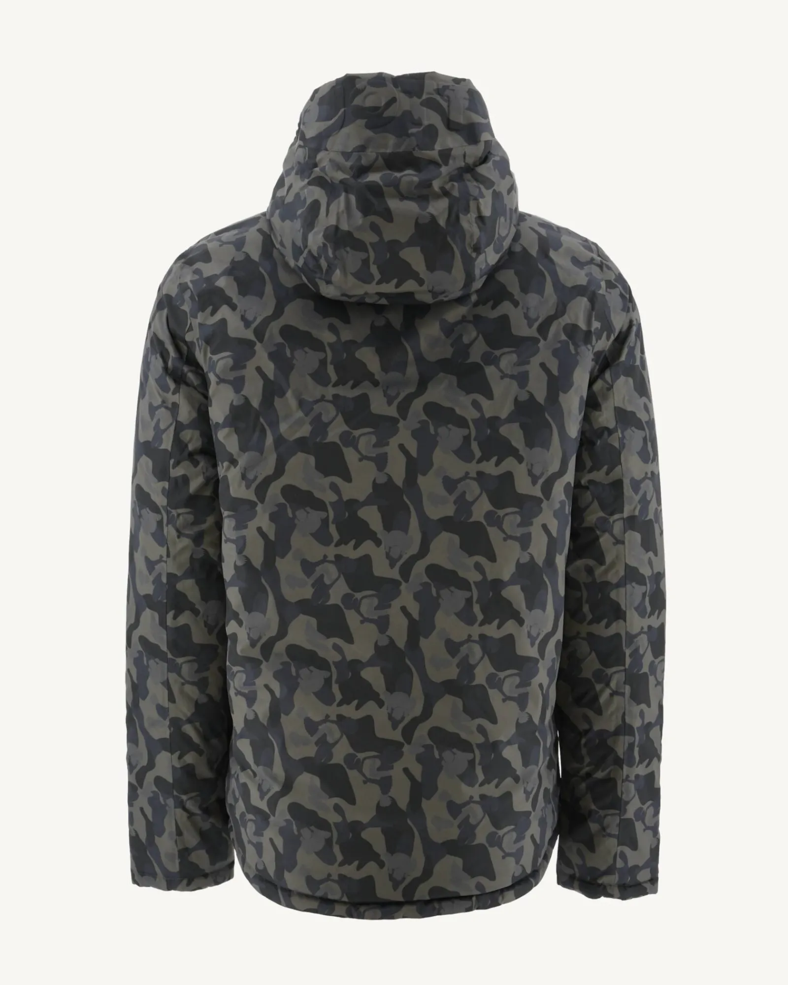 Doudoune Reversible A Capuche Print Militaire/Noir Bergen*JOTT New