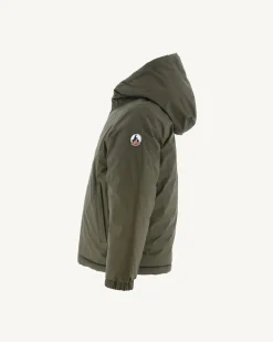 Doudoune Reversible Army/Monogram Rouge Vif Enfant Zurich*JOTT Best Sale