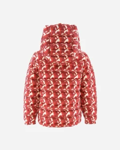 Doudoune Reversible Army/Monogram Rouge Vif Enfant Zurich*JOTT Best Sale