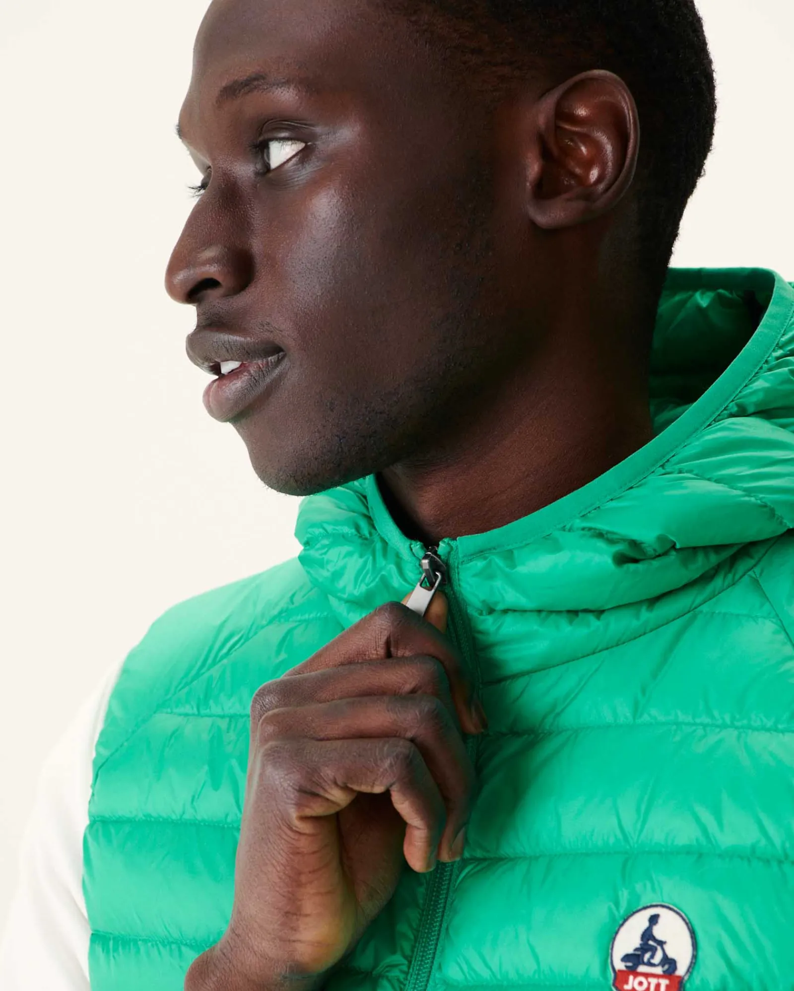 Doudoune Sans Manches A Capuche Vert Pat*JOTT Store