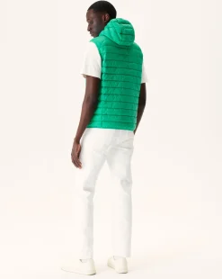 Doudoune Sans Manches A Capuche Vert Pat*JOTT Store