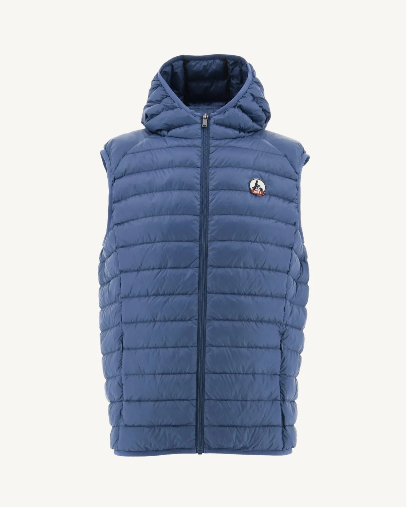 Doudoune Sans Manches A Capuche Bleu Jeans Pat*JOTT Cheap