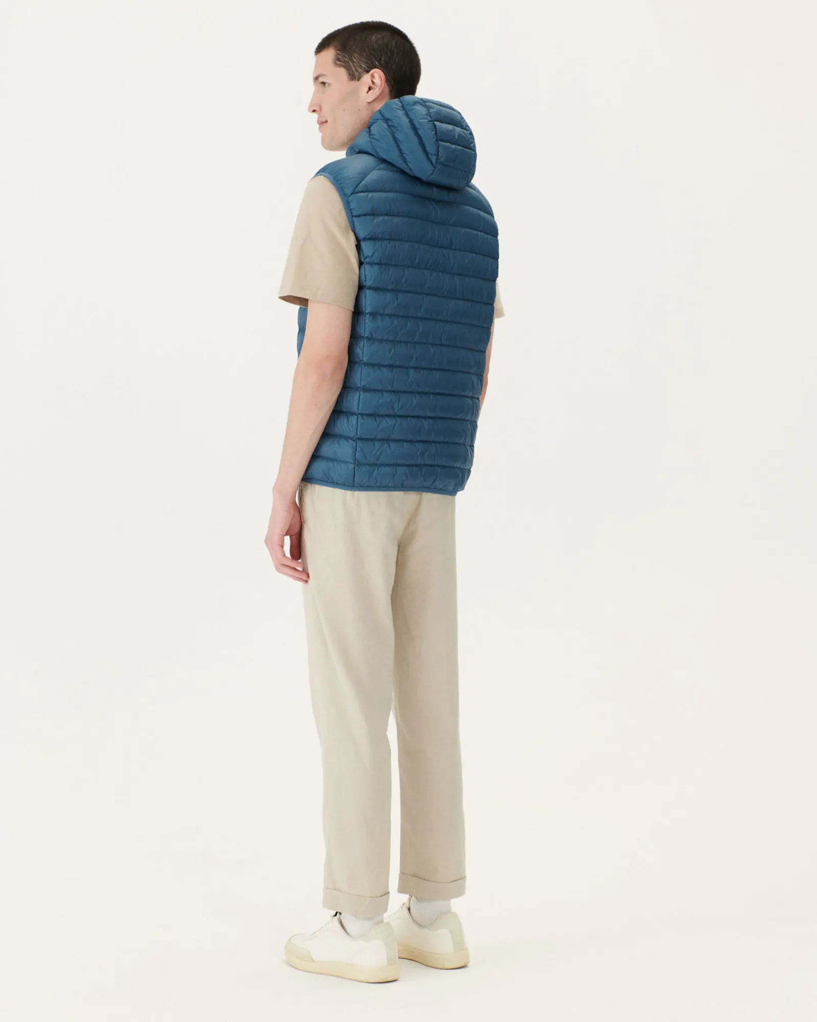 Doudoune Sans Manches A Capuche Bleu Jeans Pat*JOTT Cheap