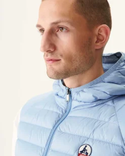 Doudoune Sans Manches A Capuche Bleu Clair Pat*JOTT Discount