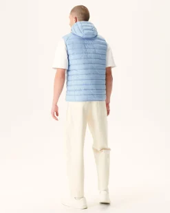 Doudoune Sans Manches A Capuche Bleu Clair Pat*JOTT Discount