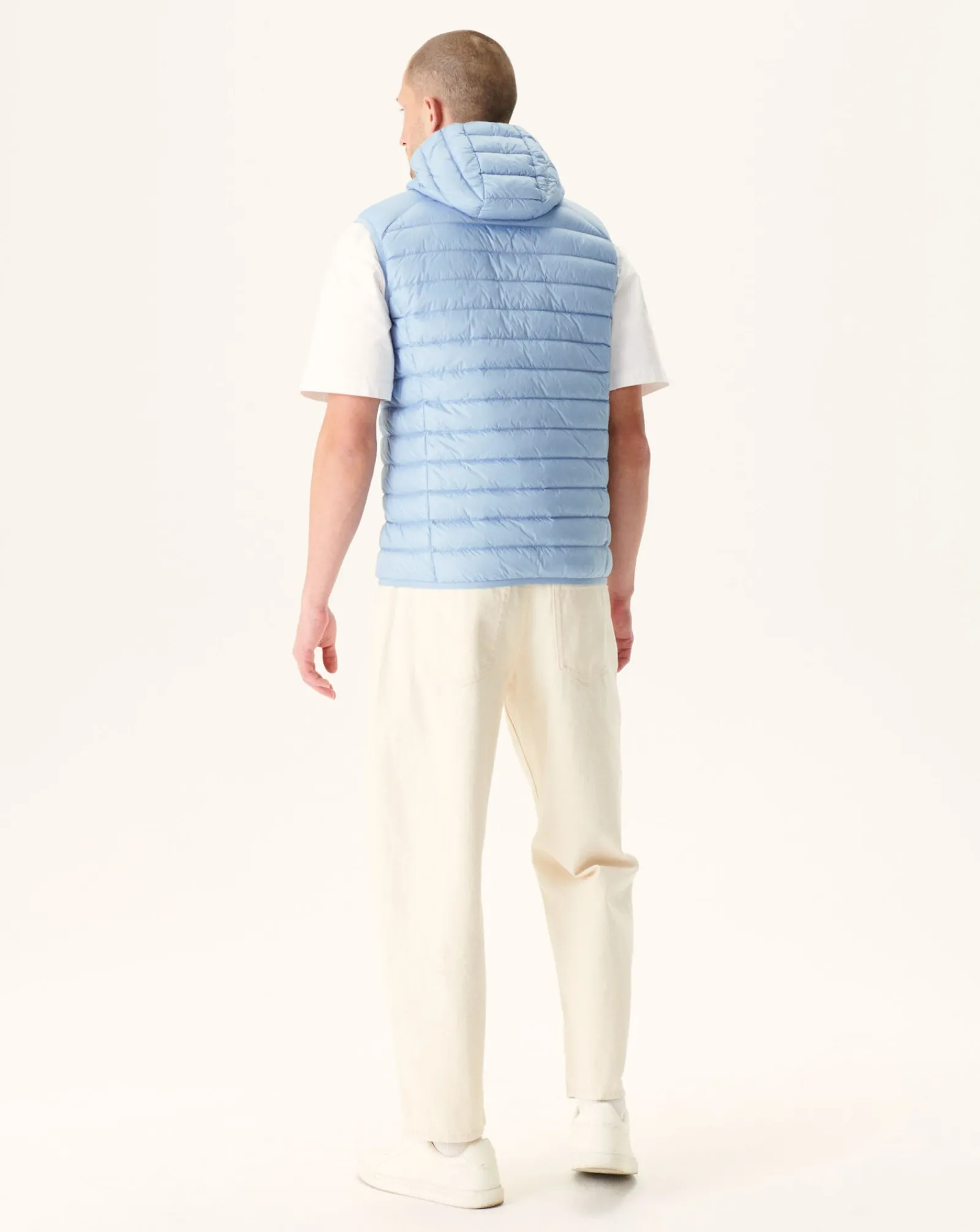Doudoune Sans Manches A Capuche Bleu Clair Pat*JOTT Discount