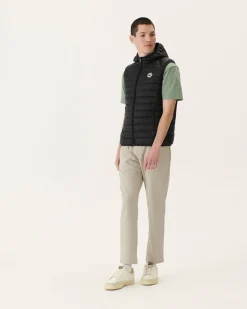 Doudoune Sans Manches A Capuche Noir Pat*JOTT Store