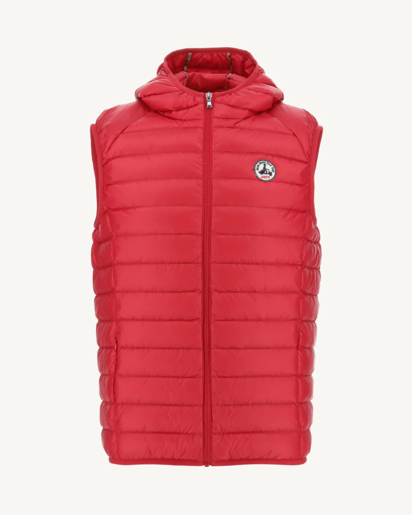 Doudoune Sans Manches A Capuche Rouge Pat*JOTT Fashion