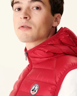 Doudoune Sans Manches A Capuche Rouge Pat*JOTT Fashion