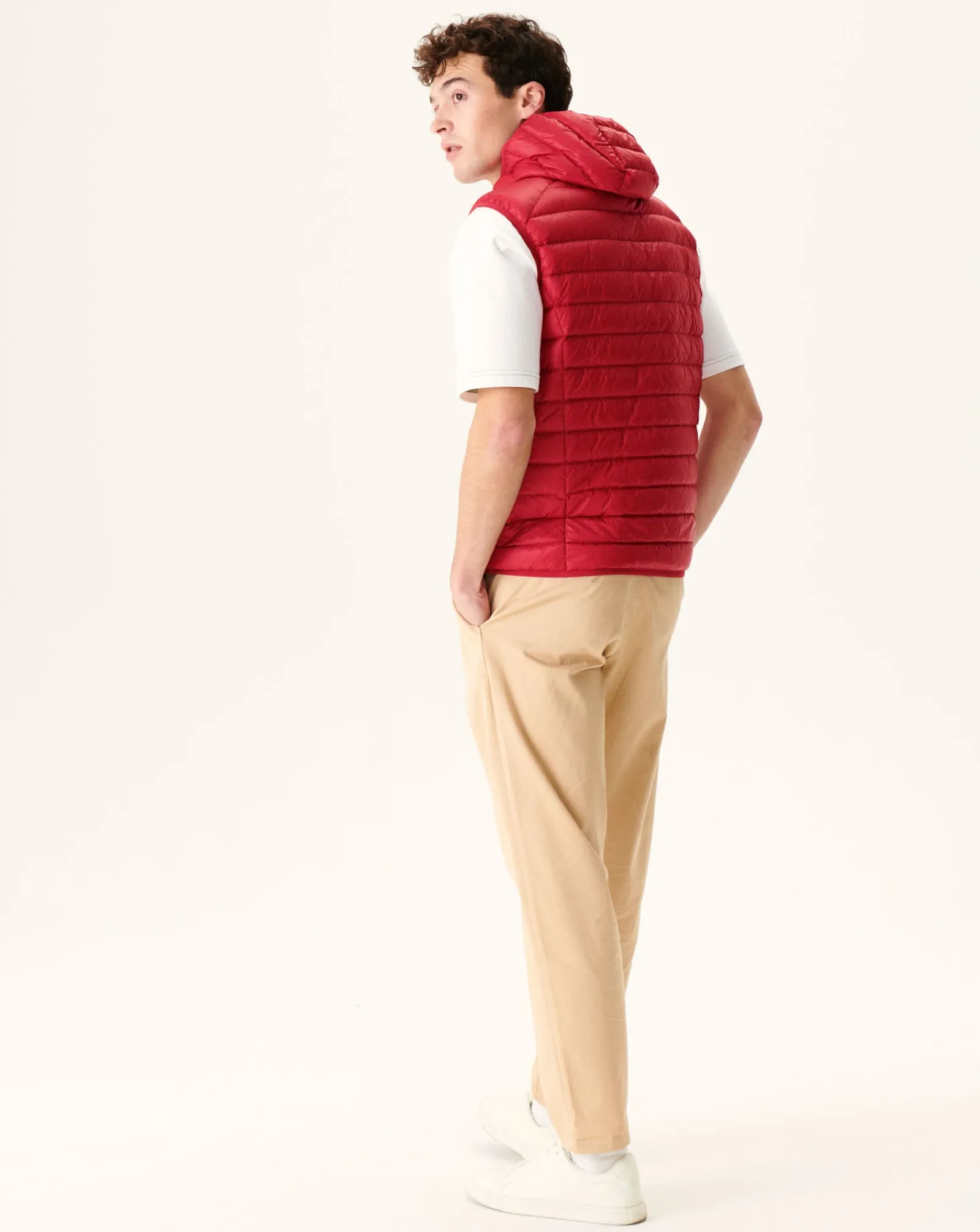 Doudoune Sans Manches A Capuche Rouge Pat*JOTT Fashion