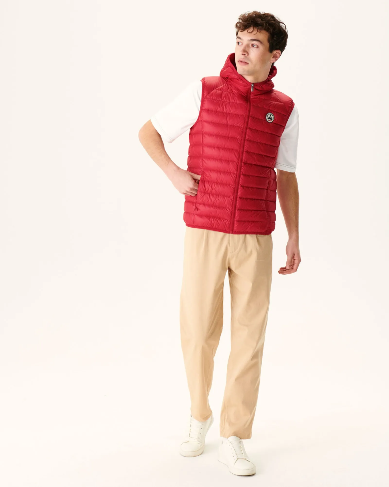 Doudoune Sans Manches A Capuche Rouge Pat*JOTT Fashion