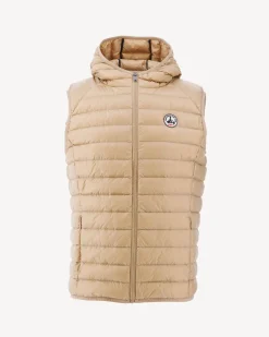 Doudoune Sans Manches A Capuche Beige Pat*JOTT Sale
