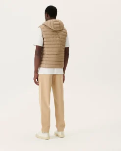 Doudoune Sans Manches A Capuche Beige Pat*JOTT Sale