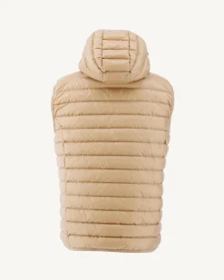 Doudoune Sans Manches A Capuche Beige Pat*JOTT Sale