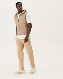 Doudoune Sans Manches A Capuche Beige Pat*JOTT Sale