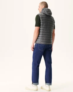 Doudoune Sans Manches A Capuche Anthracite Pat*JOTT Best Sale