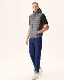 Doudoune Sans Manches A Capuche Anthracite Pat*JOTT Best Sale