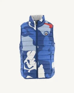 Doudoune Sans Manches Imprime Camo Dark Denim Enfant Zoe*JOTT Flash Sale