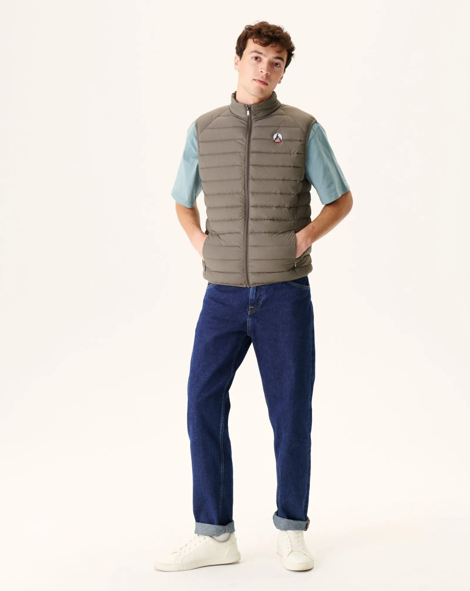 Doudoune Sans Manches Stretch Taupe Arafo*JOTT Best