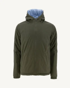Doudoune Ultralight Reversible A Capuche Army/Bleu Clair Vigo*JOTT Cheap