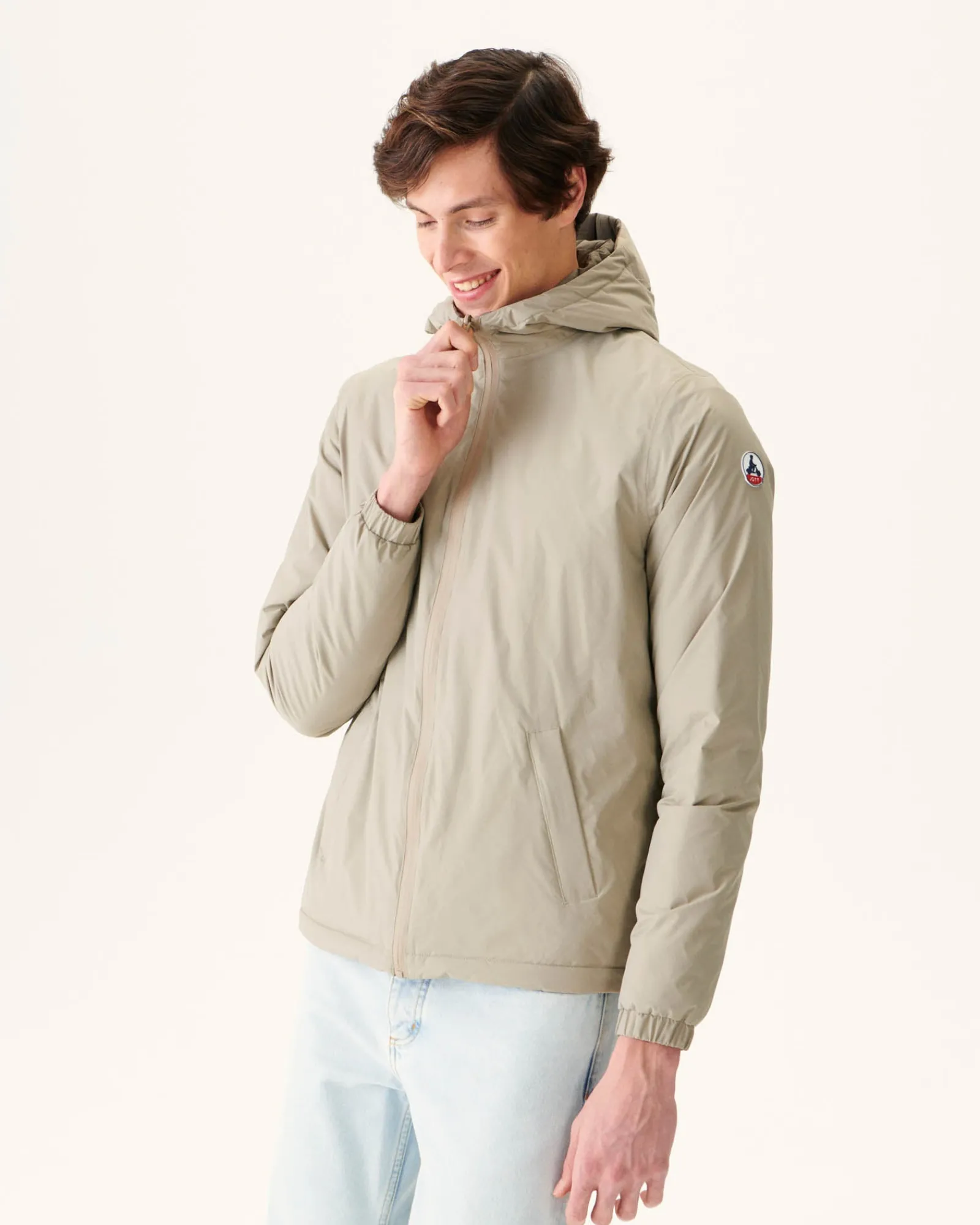Doudoune Ultralight Reversible A Capuche Beige/Taupe Vigo*JOTT Clearance