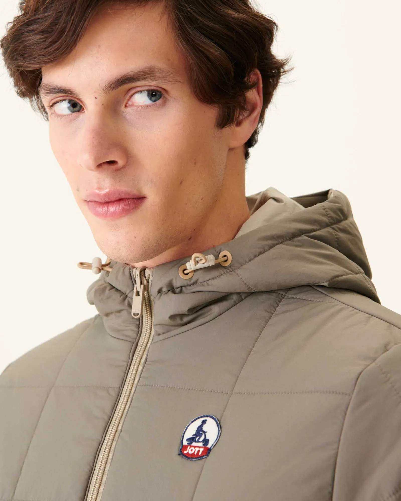 Doudoune Ultralight Reversible A Capuche Beige/Taupe Vigo*JOTT Clearance