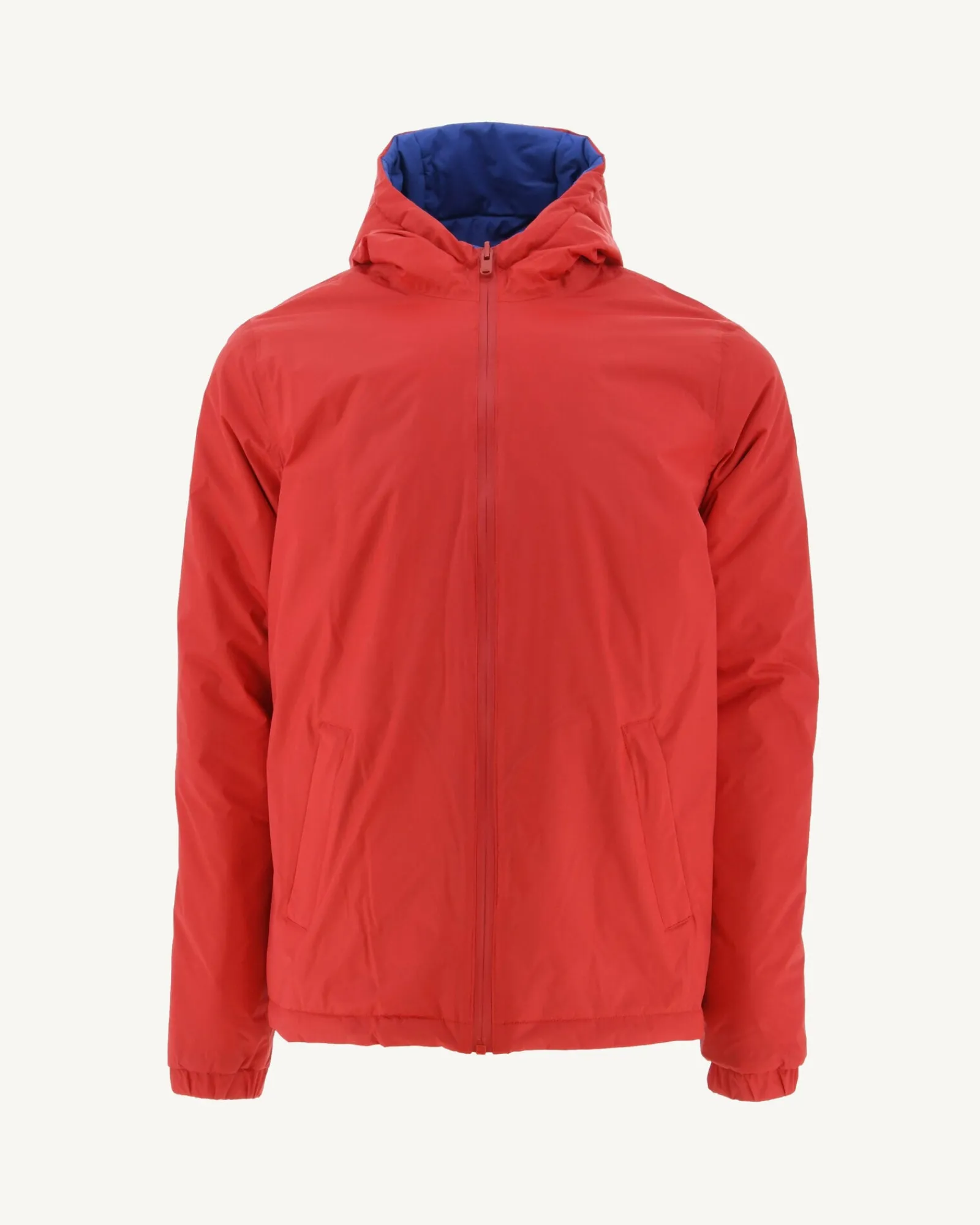 Doudoune Ultralight Reversible A Capuche Rouge Vif/Dark Denim Vigo*JOTT Cheap
