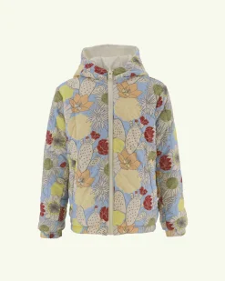 Doudoune Ultralight Reversible A Capuche Ecru/Bohemian Bleu Enfant Ros*JOTT Sale