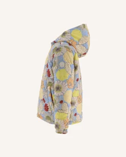 Doudoune Ultralight Reversible A Capuche Ecru/Bohemian Bleu Enfant Ros*JOTT Sale