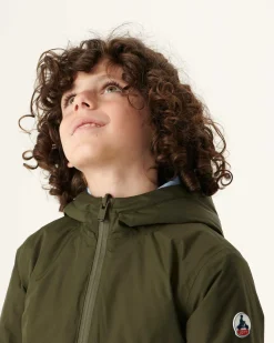 Doudoune Ultralight Reversible A Capuche Army/Bleu Clair Enfant Rosso*JOTT Store